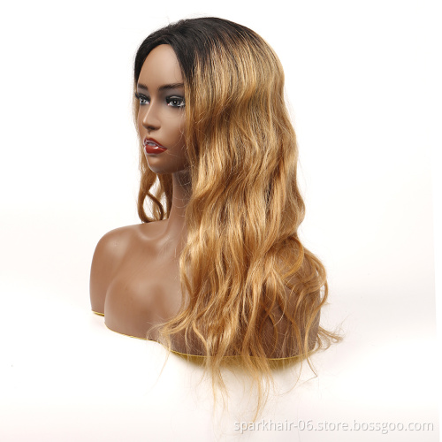 SPARK 10A Brazilian Virgin Hair Lace Front Wigs Body Wave Glueless Human Hair Wigs for Black Women Ombre 1B/27